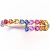 DOUBLE TROUBLE PARTY-COLORED SAPPHIRE HEART RING