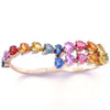 DOUBLE TROUBLE PARTY-COLORED SAPPHIRE HEART RING