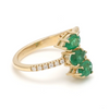 EMERALD TRIPLE-PEAR RING