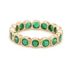 EMERALD BEZELED DOTS ETERNAL RING