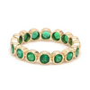 EMERALD BEZELED DOTS ETERNAL RING