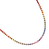 PARTY-COLORED SAPPHIRE (EMERALD-CUT) TENNIS NECKLACE