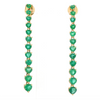 EMERALD HEART-DROP EARRINGS