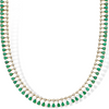 DIAMOND & MINI EMERALD PEAR-DROP NECKLACE