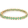 EMERALD (PEAR-CUT) BEZELED TENNIS BRACELET