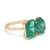 EMERALD TWIN MIX-SHAPE RING