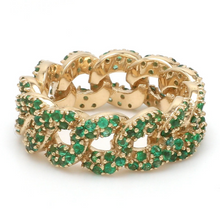  EMERALD CHAIN RING