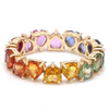 PARTY-COLORED SAPPHIRE HEART ETERNAL RING