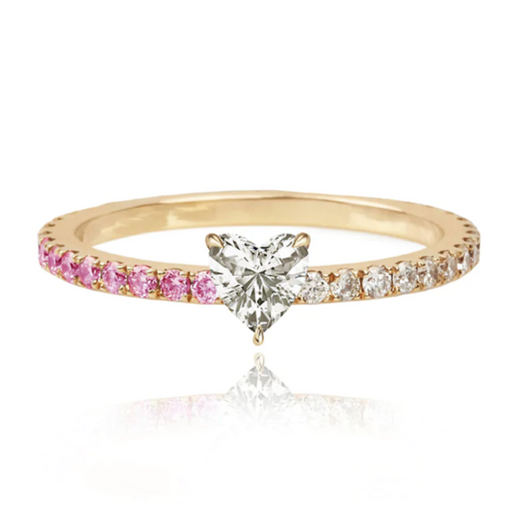 SHAPE-SHIFTER DIAMOND & PINK SAPPHIRE RING