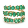 TORNADO EMERALD MIX-SHAPE RING