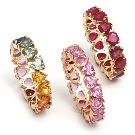PINK SAPPHIRE HEART ETERNAL RING