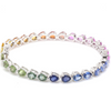 PARTY-COLORED SAPPHIRE PEAR-CUT TENNIS BRACELET