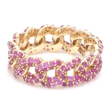  PINK SAPPHIRE CHAIN RING