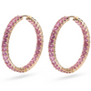 PINK SAPPHIRE CHUNKY HOOPS