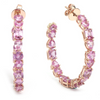 PINK SAPPHIRE MIX-SHAPE HOOPS