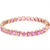 PINK SAPPHIRE MIX-SHAPE BEZELED BRACELET