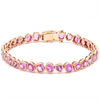 PINK SAPPHIRE MIX-SHAPE BEZELED BRACELET