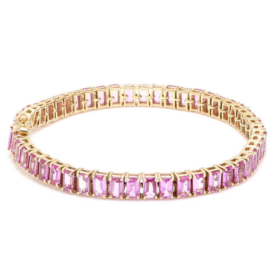 PINK SAPPHIRE TENNIS BRACELET