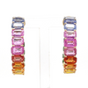 PARTY-COLORED SAPPHIRE CHUNKY HOOPS