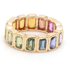  PARTY-COLORED BEZELED ETERNAL RING