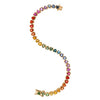 PARTY-COLORED SAPPHIRE HEART BEZELED BRACELET