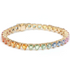 PARTY-COLORED SAPPHIRE HEART TENNIS BRACELET