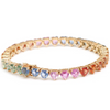 PARTY-COLORED SAPPHIRE HEART TENNIS BRACELET