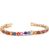 PARTY-COLORED SAPPHIRE MIX-SHAPE "INITIAL-REACTION" BRACELET | LETTER BRACELET