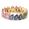 PARTY-COLORED SAPPHIRE PEAR ETERNAL RING