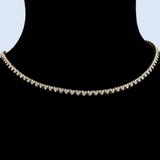 MICRO DIAMOND HEARTS CHOKER | NECKLACE