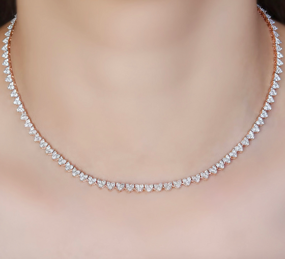 MICRO DIAMOND HEARTS CHOKER | NECKLACE