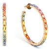 PARTY-COLORED SAPPHIRE SKINNY HOOPS