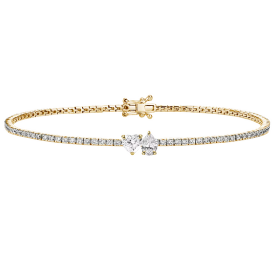 MINI DOUBLE SHAPE-SHIFTER DIAMOND TENNIS BRACELET