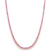 PINK SAPPHIRE TENNIS NECKLACE | EVERYDAY NECKLACE