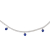 MICRO BLUE SAPPHIRE HEARTS DIAMOND TENNIS CHOKER