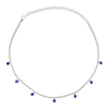 MICRO BLUE SAPPHIRE HEARTS DIAMOND TENNIS CHOKER