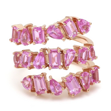  TORNADO PINK SAPPHIRE MIX-SHAPE RING