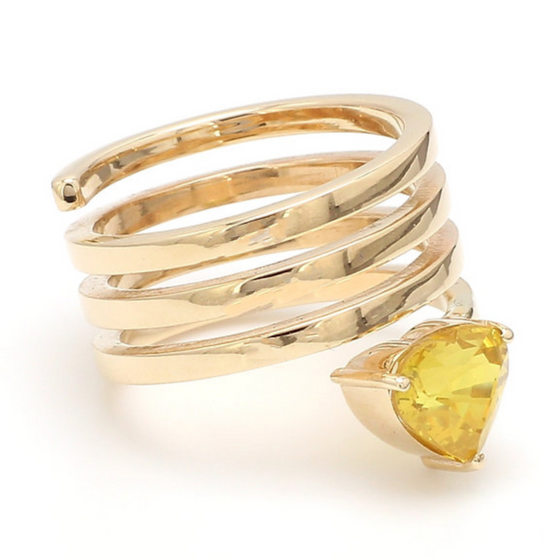 'HEART OF THE TORNADO' YELLOW SAPPHIRE RING